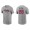 Men's Atlanta Braves Matt Olson Gray Name & Number Nike T-Shirt