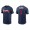 Men's Atlanta Braves Ozzie Albies Navy 2022 Gold Program T-Shirt