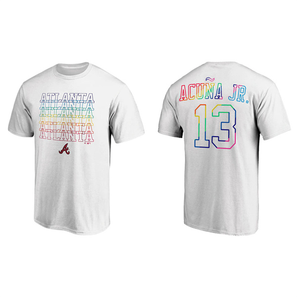 Ronald Acuna Jr. Atlanta Braves White Logo City Pride T-Shirt