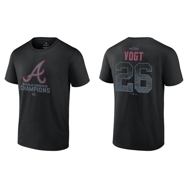 Stephen Vogt Men's Atlanta Braves Black 2021 World Series Champions T-Shirt