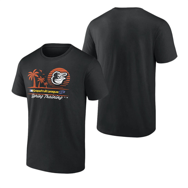 Men's Baltimore Orioles Fanatics Branded Black 2022 MLB Spring Training Grapefruit League Horizon Line T-Shirt