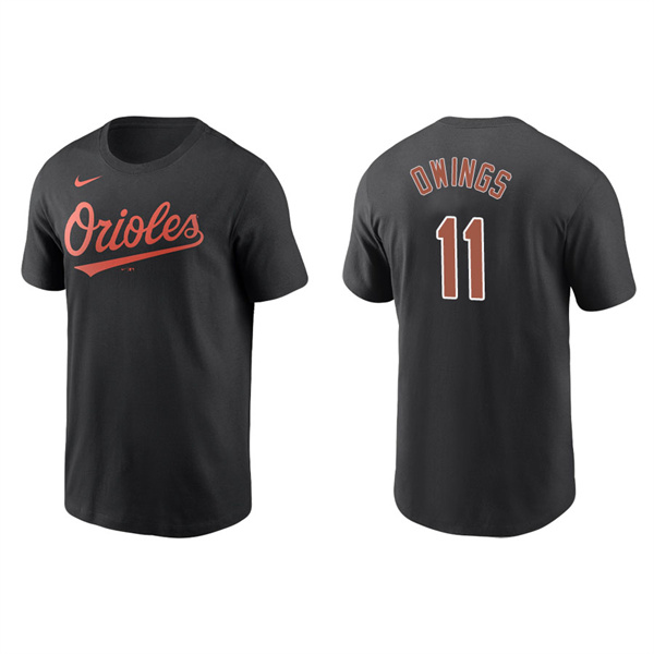 Men's Baltimore Orioles Chris Owings Black Name & Number Nike T-Shirt
