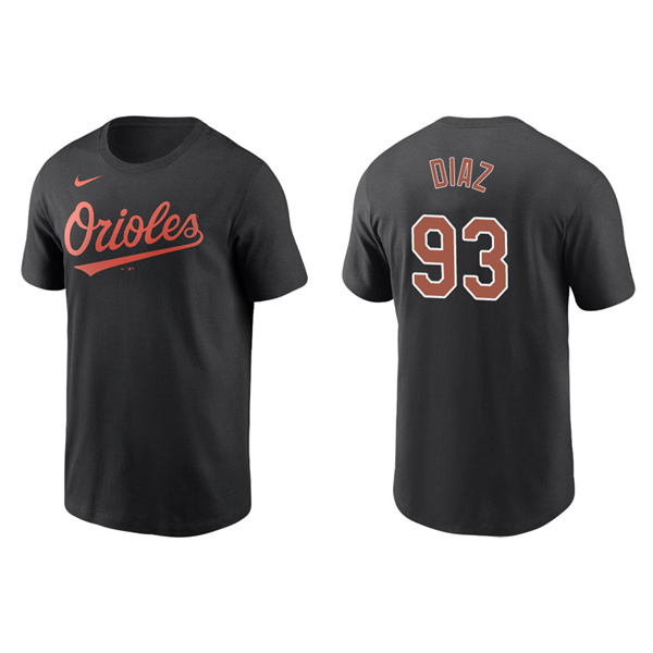Men's Baltimore Orioles Yusniel Diaz Black Name & Number Nike T-Shirt