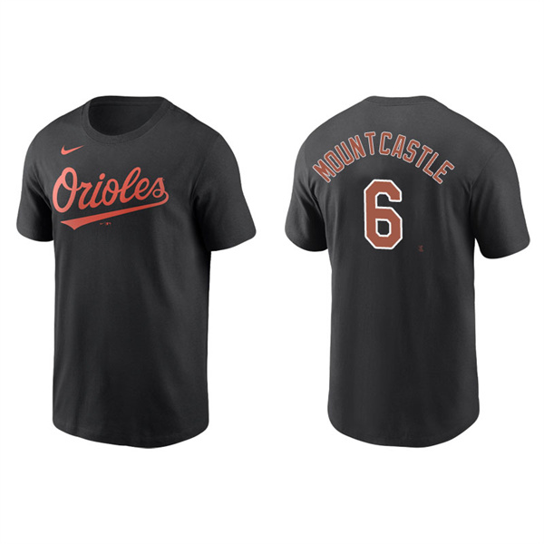 Men's Baltimore Orioles Ryan Mountcastle Black Name & Number Nike T-Shirt