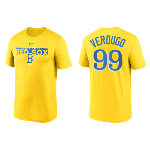 Alex Verdugo Boston Red Sox 2022 City Connect Legend Performance T-Shirt Yellow