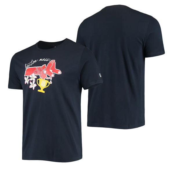 Men's Boston Red Sox New Era Navy City Cluster T-Shirt