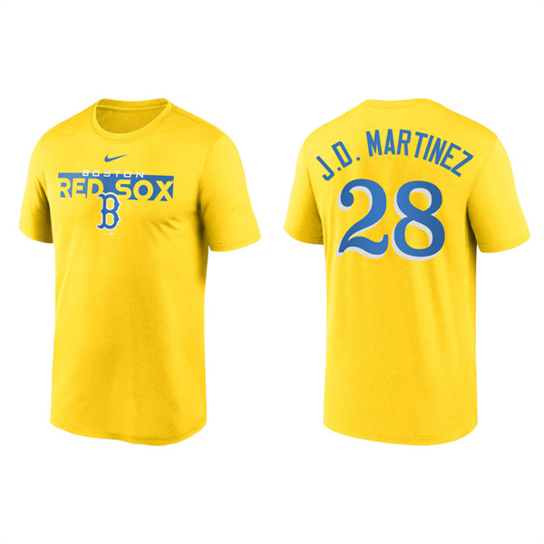 J.D. Martinez Boston Red Sox 2022 City Connect Legend Performance T-Shirt Yellow