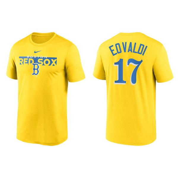 Nathan Eovaldi Boston Red Sox 2022 City Connect Legend Performance T-Shirt Yellow