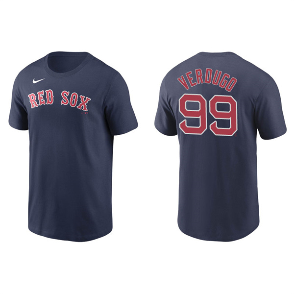 Men's Boston Red Sox Alex Verdugo Navy Name & Number Nike T-Shirt