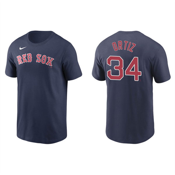 Men's Boston Red Sox David Ortiz Navy Name & Number Nike T-Shirt