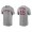 Men's Boston Red Sox Dustin Pedroia Gray Name & Number Nike T-Shirt