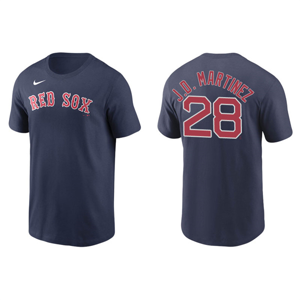 Men's Boston Red Sox J.D. Martinez Navy Name & Number Nike T-Shirt