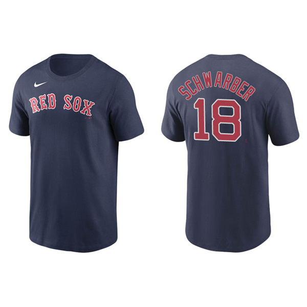 Men's Boston Red Sox Kyle Schwarber Navy Name & Number Nike T-Shirt