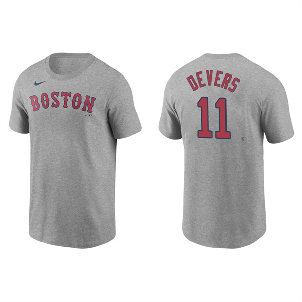 Men's Boston Red Sox Rafael Devers Gray Name & Number Nike T-Shirt