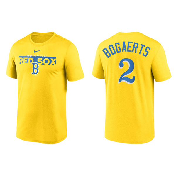 Xander Bogaerts Boston Red Sox 2022 City Connect Legend Performance T-Shirt Yellow