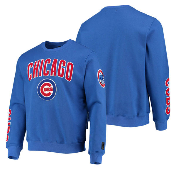 Men's Chicago Cubs Pro Standard Royal Stacked Logo Pullover Sweatshirt