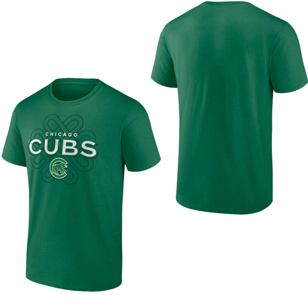 Men's Chicago Cubs Fanatics Branded Kelly Green St. Patrick's Day Celtic Knot T-Shirt