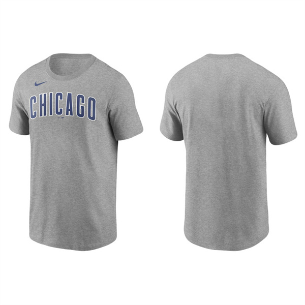 Men's Chicago Cubs Gray Nike T-Shirt