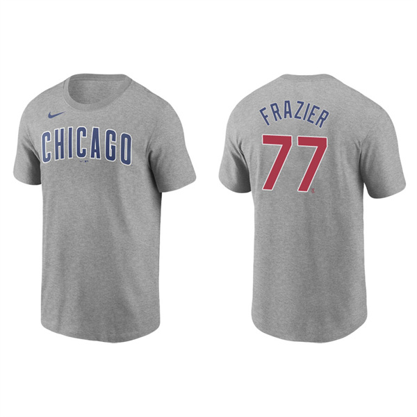 Men's Clint Frazier Chicago Cubs Gray Name & Number Nike T-Shirt
