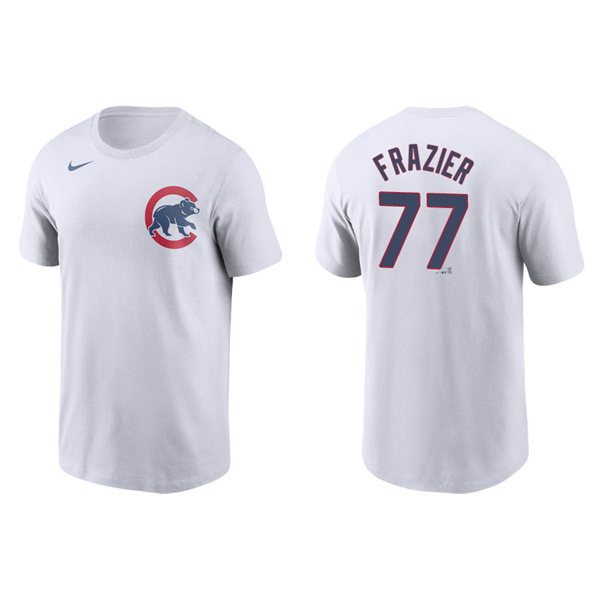 Men's Clint Frazier Chicago Cubs White Name & Number Nike T-Shirt