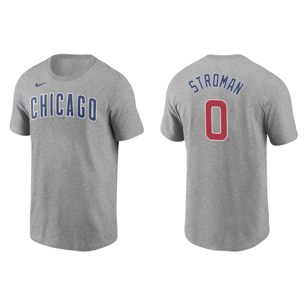 Men's Marcus Stroman Chicago Cubs Gray Name & Number Nike T-Shirt