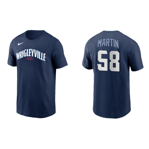 Men's Chicago Cubs Chris Martin Navy 2021 City Connect T-Shirt