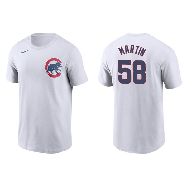 Men's Chicago Cubs Chris Martin White Name & Number Nike T-Shirt