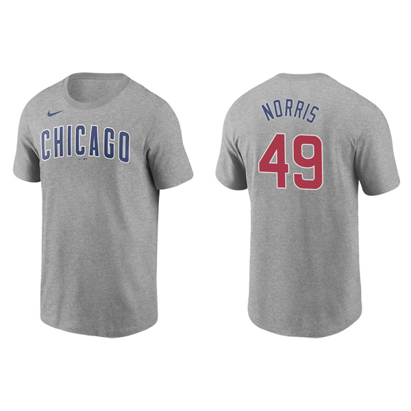 Men's Chicago Cubs Daniel Norris Gray Name & Number Nike T-Shirt