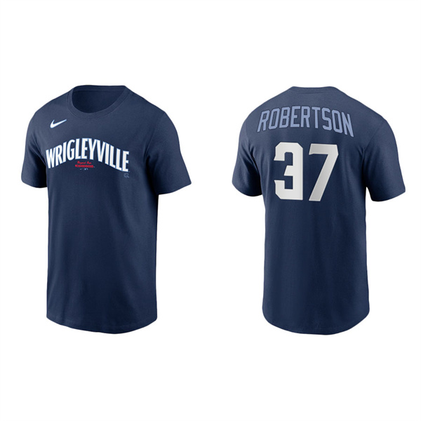 Men's Chicago Cubs David Robertson Navy 2021 City Connect T-Shirt