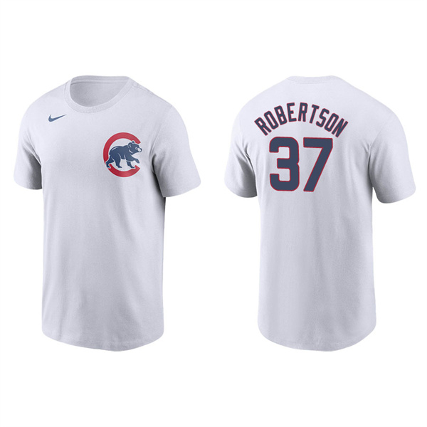 Men's Chicago Cubs David Robertson White Name & Number Nike T-Shirt