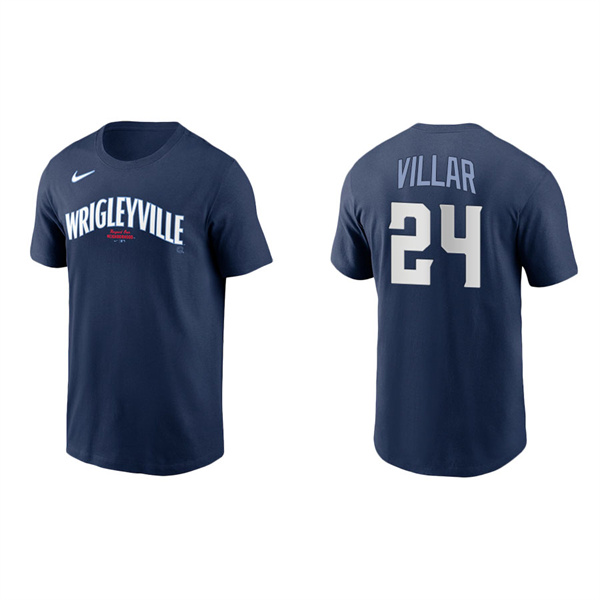 Men's Chicago Cubs Jonathan Villar Navy 2021 City Connect T-Shirt