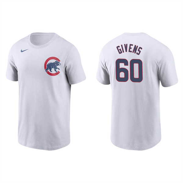 Men's Chicago Cubs Mychal Givens White Name & Number Nike T-Shirt