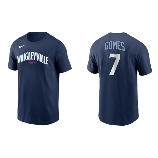 Men's Chicago Cubs Yan Gomes Navy 2021 City Connect T-Shirt