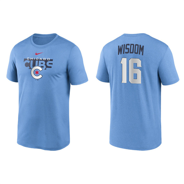 Patrick Wisdom Chicago Cubs 2022 City Connect Legend Performance T-Shirt Blue