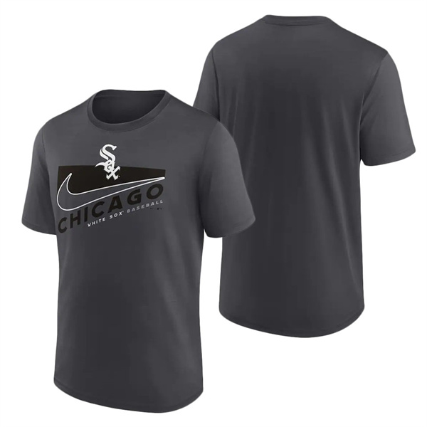 Men's Chicago White Sox Nike Anthracite Swoosh Town Performance T-Shirt