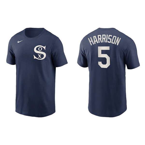 Men's Chicago White Sox Josh Harrison Navy 2021 Field Of Dreams T-Shirt