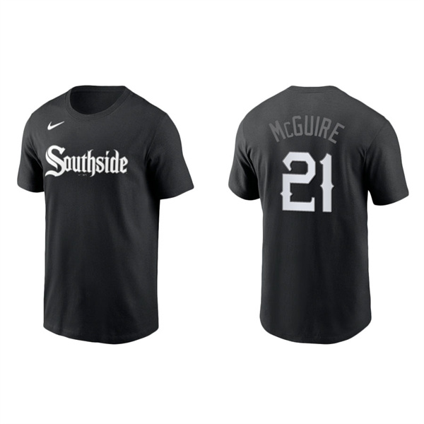 Men's Chicago White Sox Reese McGuire Black 2021 City Connect Wordmark T-Shirt