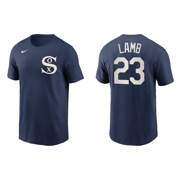 Men's Chicago White Sox Jake Lamb Navy 2021 Field Of Dreams T-Shirt