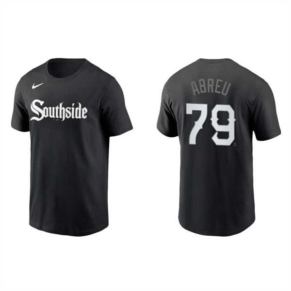 Men's Chicago White Sox Jose Abreu Black 2021 City Connect Wordmark T-Shirt