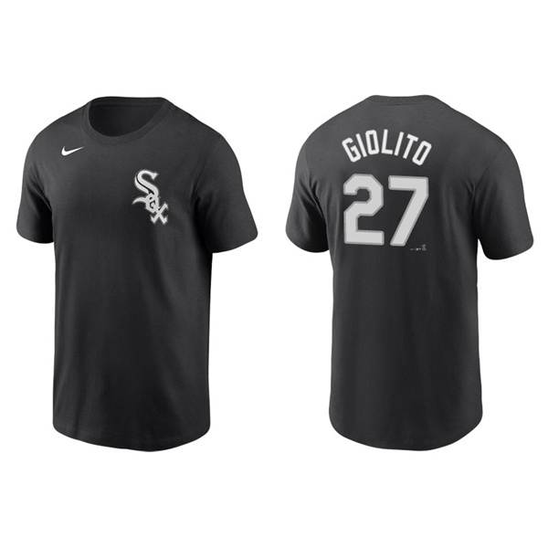 Men's Chicago White Sox Lucas Giolito Black Name & Number Nike T-Shirt