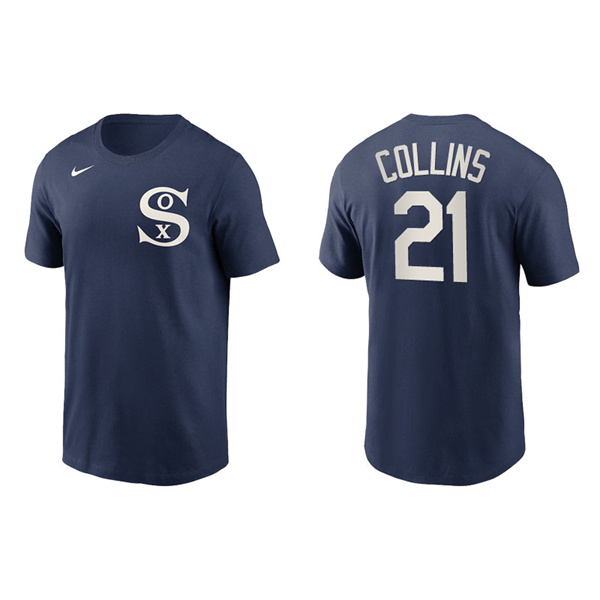 Men's Chicago White Sox Zack Collins Navy 2021 Field Of Dreams T-Shirt
