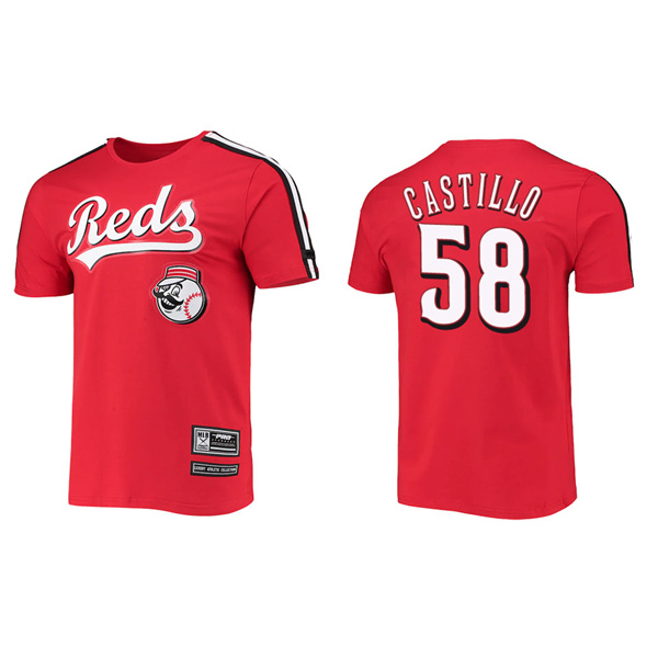 Luis Castillo Cincinnati Reds Pro Standard Red Taping T-Shirt