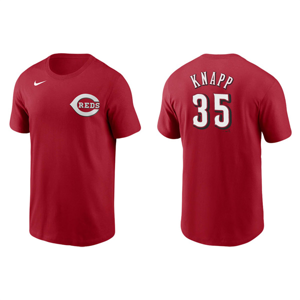 Men's Andrew Knapp Cincinnati Reds Red Name & Number Nike T-Shirt