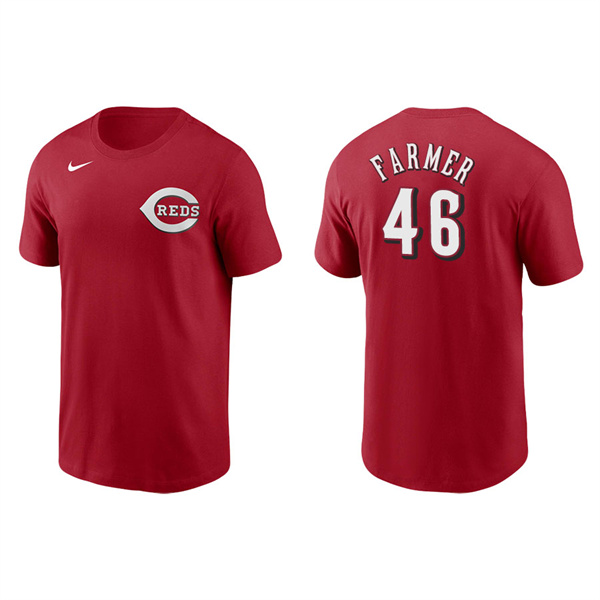 Men's Cincinnati Reds Buck Farmer Red Name & Number Nike T-Shirt