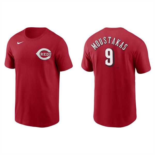 Men's Cincinnati Reds Mike Moustakas Red Name & Number Nike T-Shirt