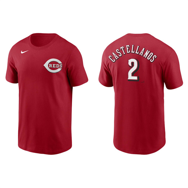 Men's Cincinnati Reds Nick Castellanos Red Name & Number Nike T-Shirt