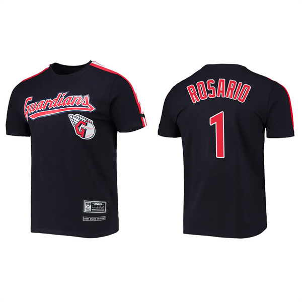 Amed Rosario Cleveland Guardians Pro Standard Navy Taping T-Shirt
