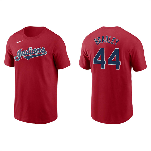Men's Cleveland Indians Bobby Bradley Red Name & Number Nike T-Shirt