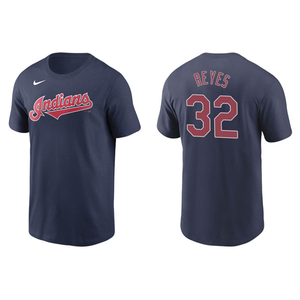 Men's Cleveland Indians Franmil Reyes Navy Name & Number Nike T-Shirt