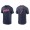 Men's Cleveland Indians Myles Straw Navy Name & Number Nike T-Shirt